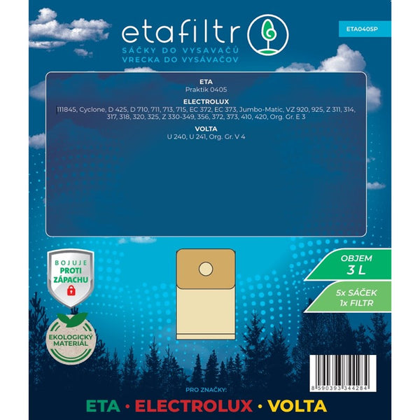 Мішки для пилососів ETA ETA 0405 (5 ks) Коричневий колір