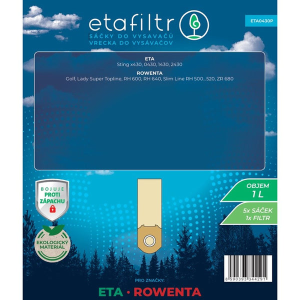 Мішки для пилососів ETA ETA 0430 (5 ks) Коричневий колір