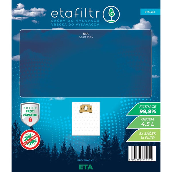 Мішки для пилососів ETA ETA 1434 (5 ks) білий